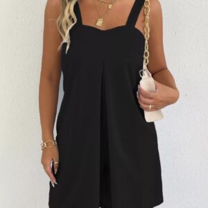 Sleeveless Casual Romper with Side Pockets