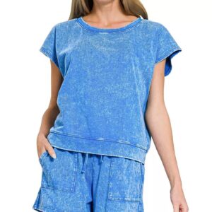 Premium Cotton Washed Sleeveless Top & Shorts Set