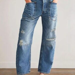 Distressed Jeans with Pockets