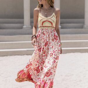 Printed Scoop Neck Cami Women's Dress