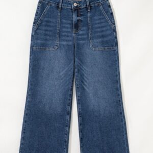 Ashleigh Blue Cropped High Rise Wide Leg Jeans